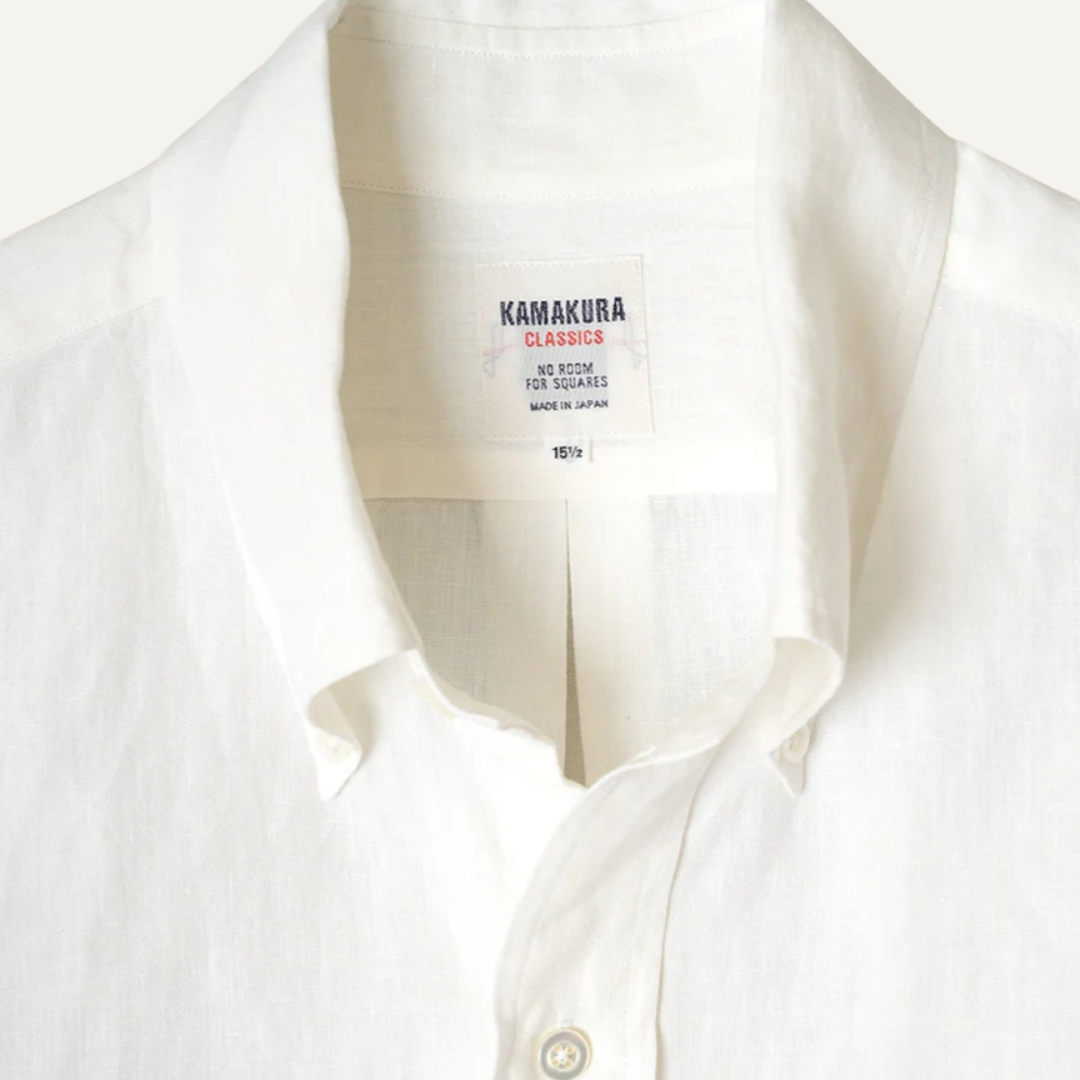 Kamakura Ametora Button Down - White Linen
