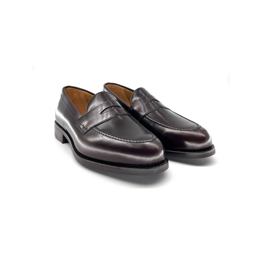 Berwick 1707 Goodyear penny loafer, dark brown with Dainite sole.