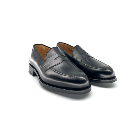 Berwick 1707 Goodyear welt penny loafer, black Dainite sole