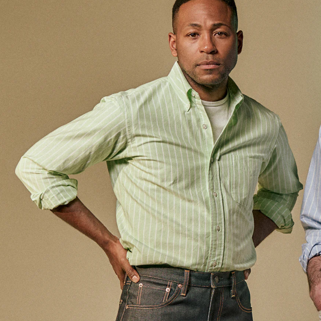 Kamakura Vintage IVY Blazer Stripe Shirt - Green