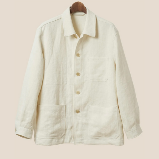 Kamakura - French Work Jacket Linen - Ivory
