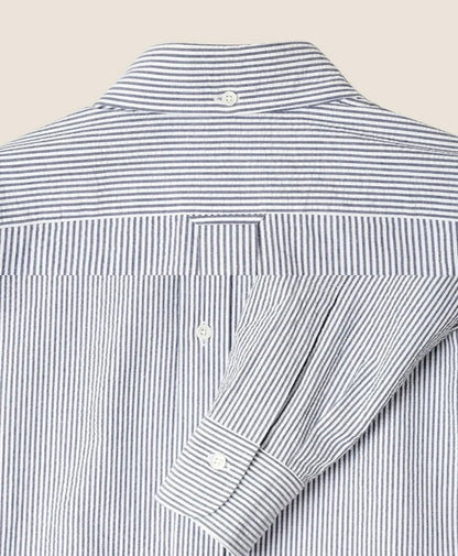Kamakura Vintage IVY Button Down - Seersucker- Navy Stripe