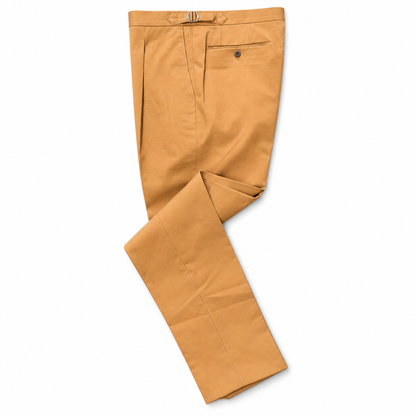 Vintage Washed Cotton Chino by Echizenya - Dark Tan