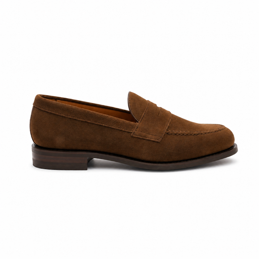 Berwick Goodyear Penny Loafer, Suede - Snuff