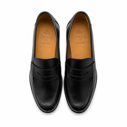 Berwick Goodyear Split Toe Penny Loafer - Black
