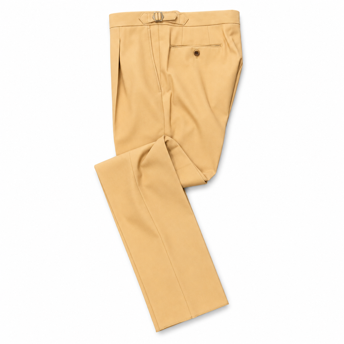 Single Pleat Cotton Trouser by Echizenya - Beige