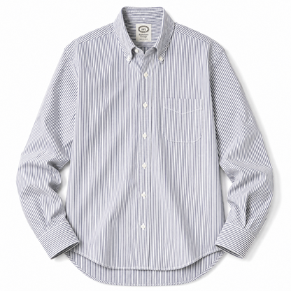 Kamakura Vintage IVY Button Down - Seersucker- Navy Stripe