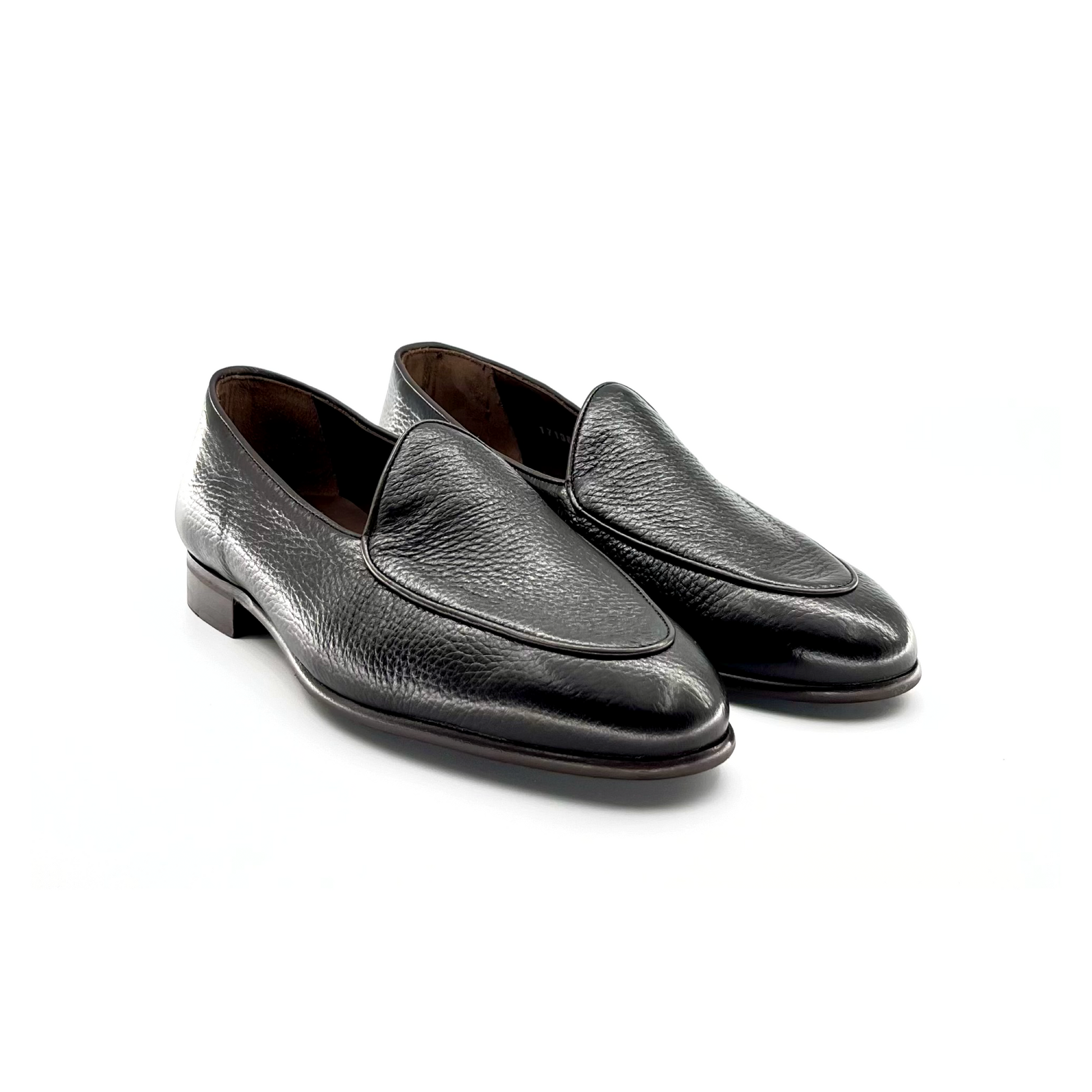 Berwick 170 Belgian Loafer, Deer Leather Shoe - Dark Brown – HANNAGANS Berwick 170 Belgian Loafer, Deer Leather Shoe - Dark Brown – HANNAGANS