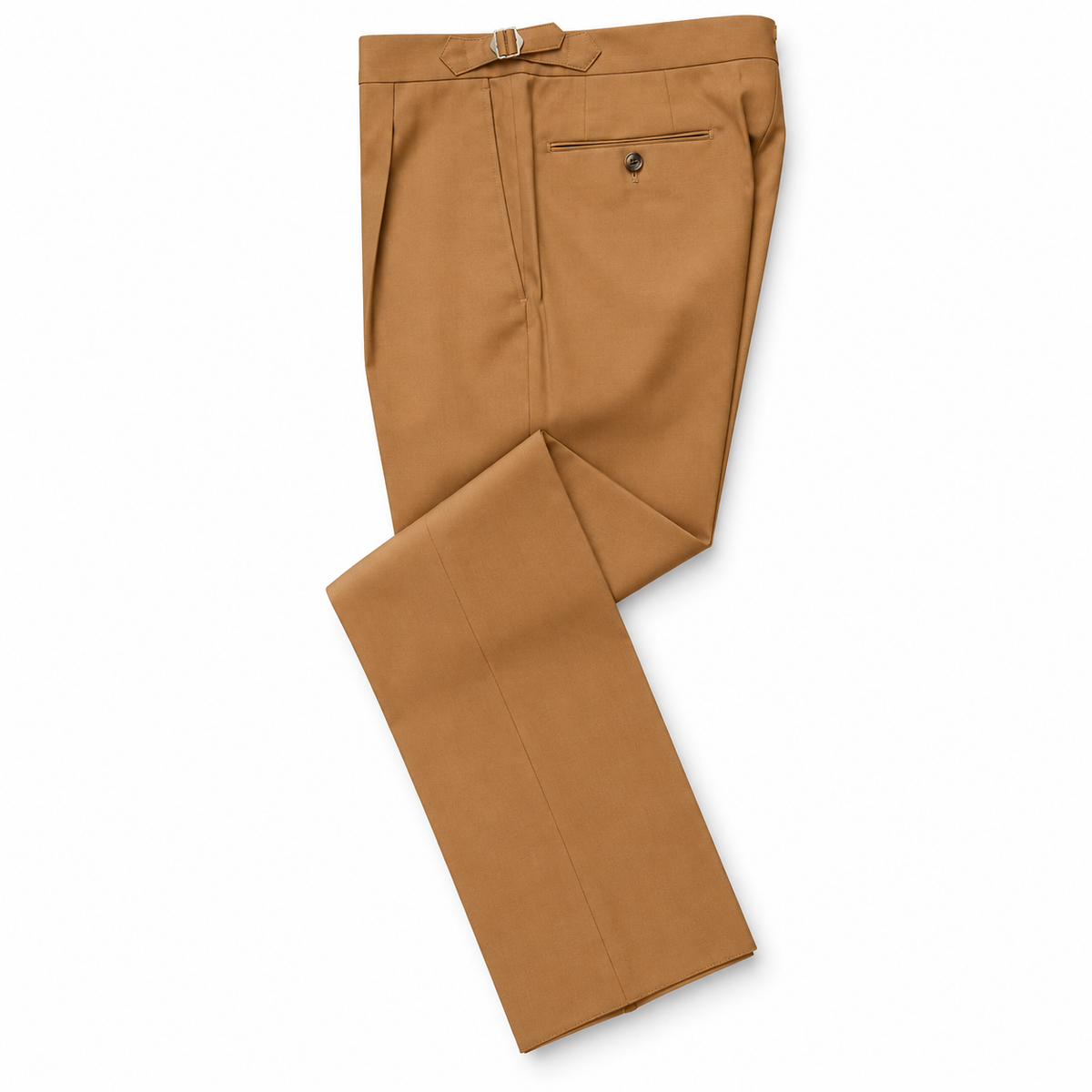 Single Pleat Cotton Trouser by Echizenya - Mocha