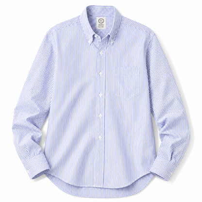 Kamakura Vintage IVY Button Down - Seersucker- Blue Stripe