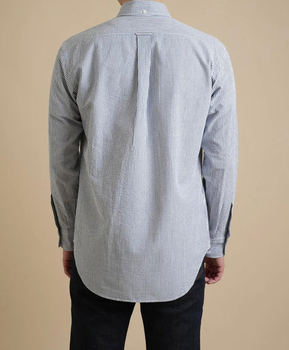 Kamakura Vintage IVY Button Down - Seersucker- Navy Stripe