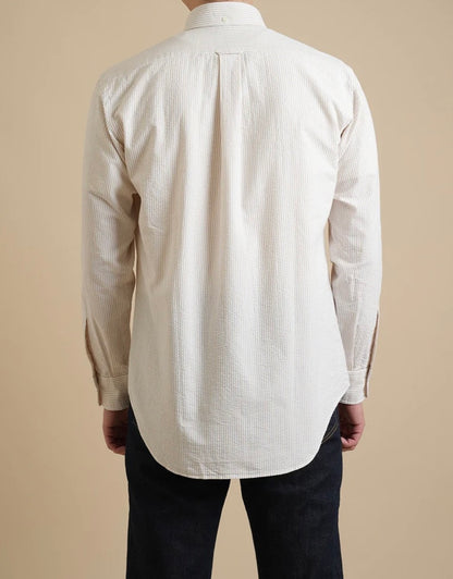 Kamakura Vintage IVY Button Down - Seersucker- Cream Stripe