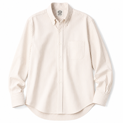 Kamakura Vintage IVY Button Down - Seersucker- Cream Stripe