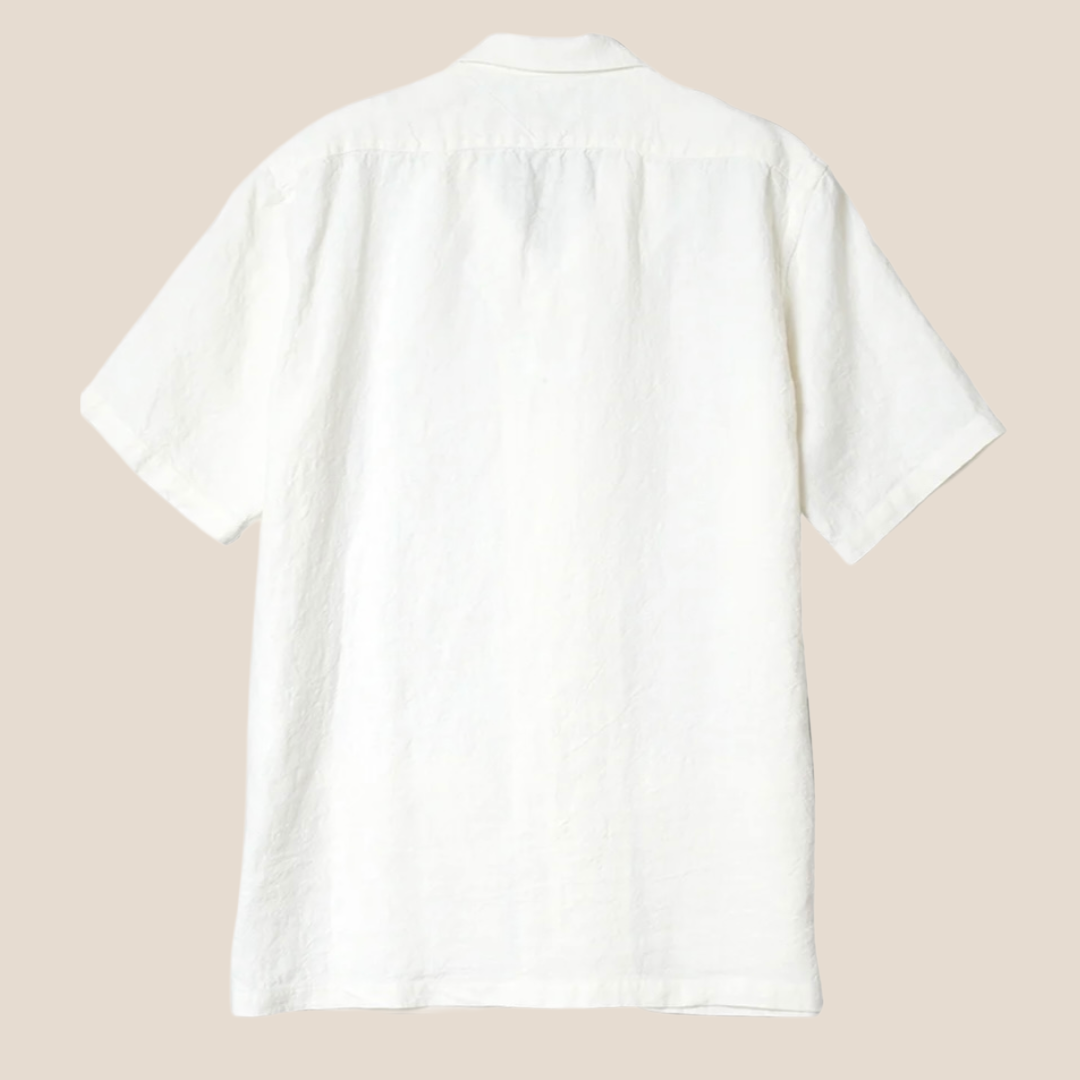 Kamakura Shonan Beach Shirt - White Extra Heavy Linen