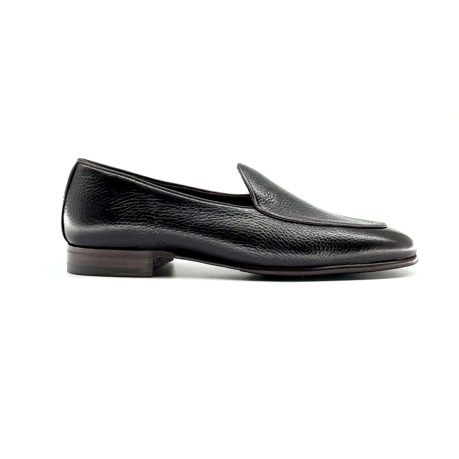 Berwick 170 Belgian Loafer, Deer Leather Shoe - Dark Brown – HANNAGANS