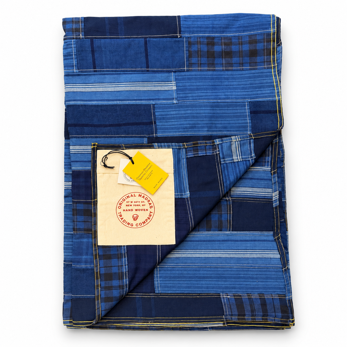 blue check rug