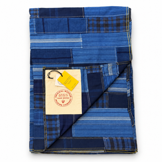 blue check rug