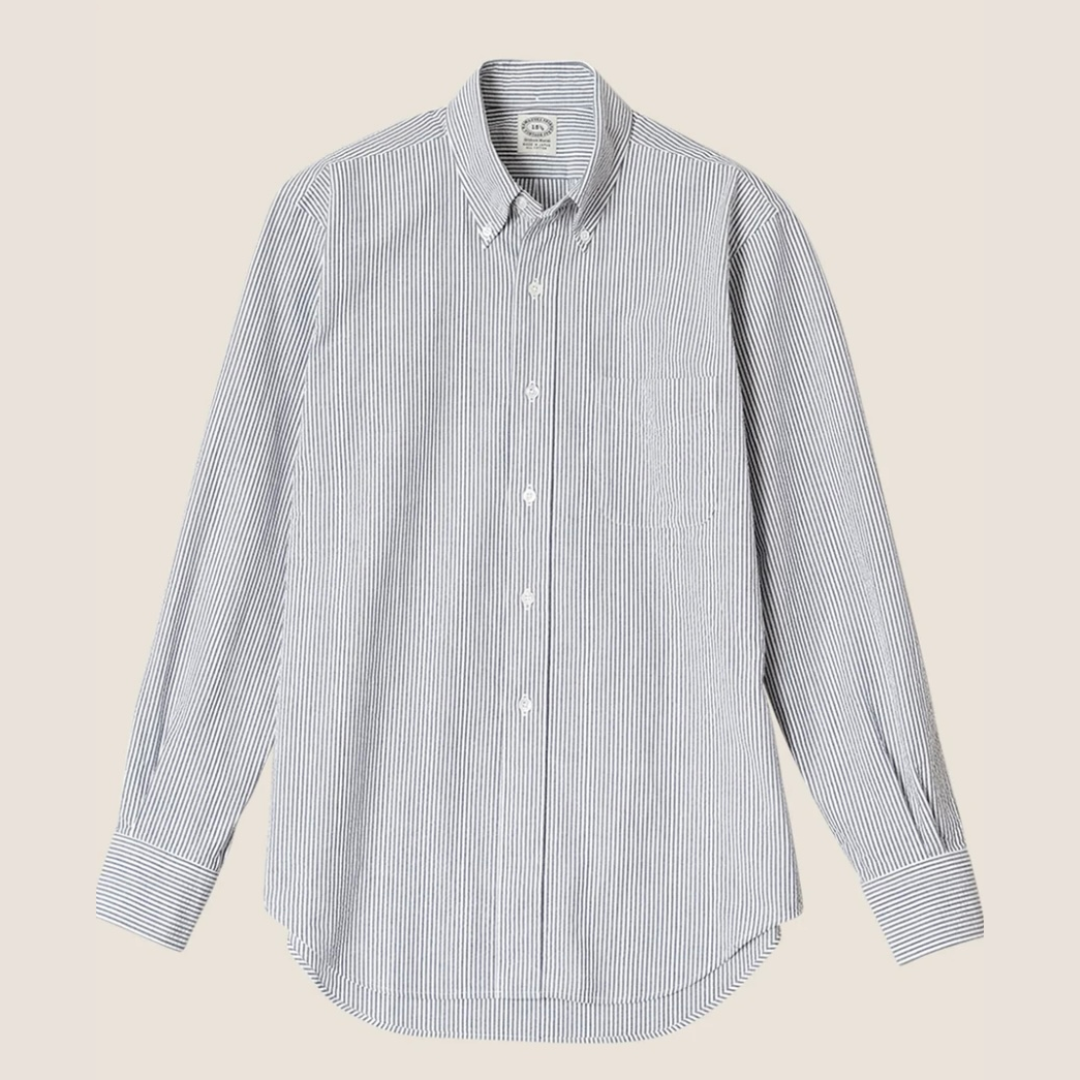 Kamakura Vintage IVY Button Down - Seersucker- Navy Stripe