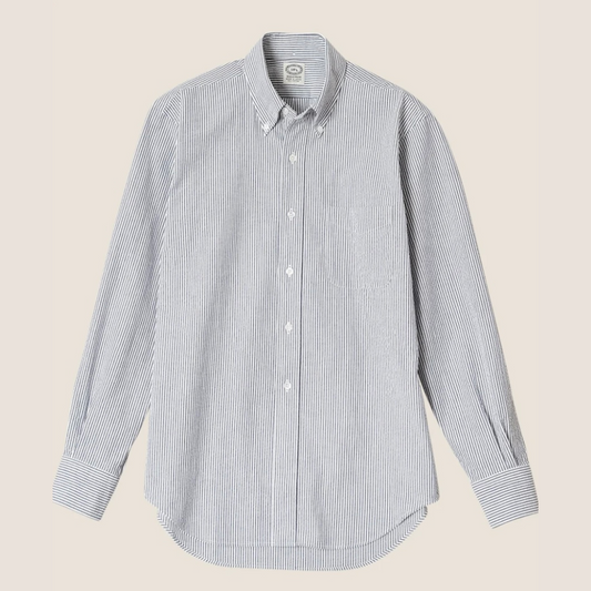 Kamakura Vintage IVY Button Down - Seersucker- Navy Stripe