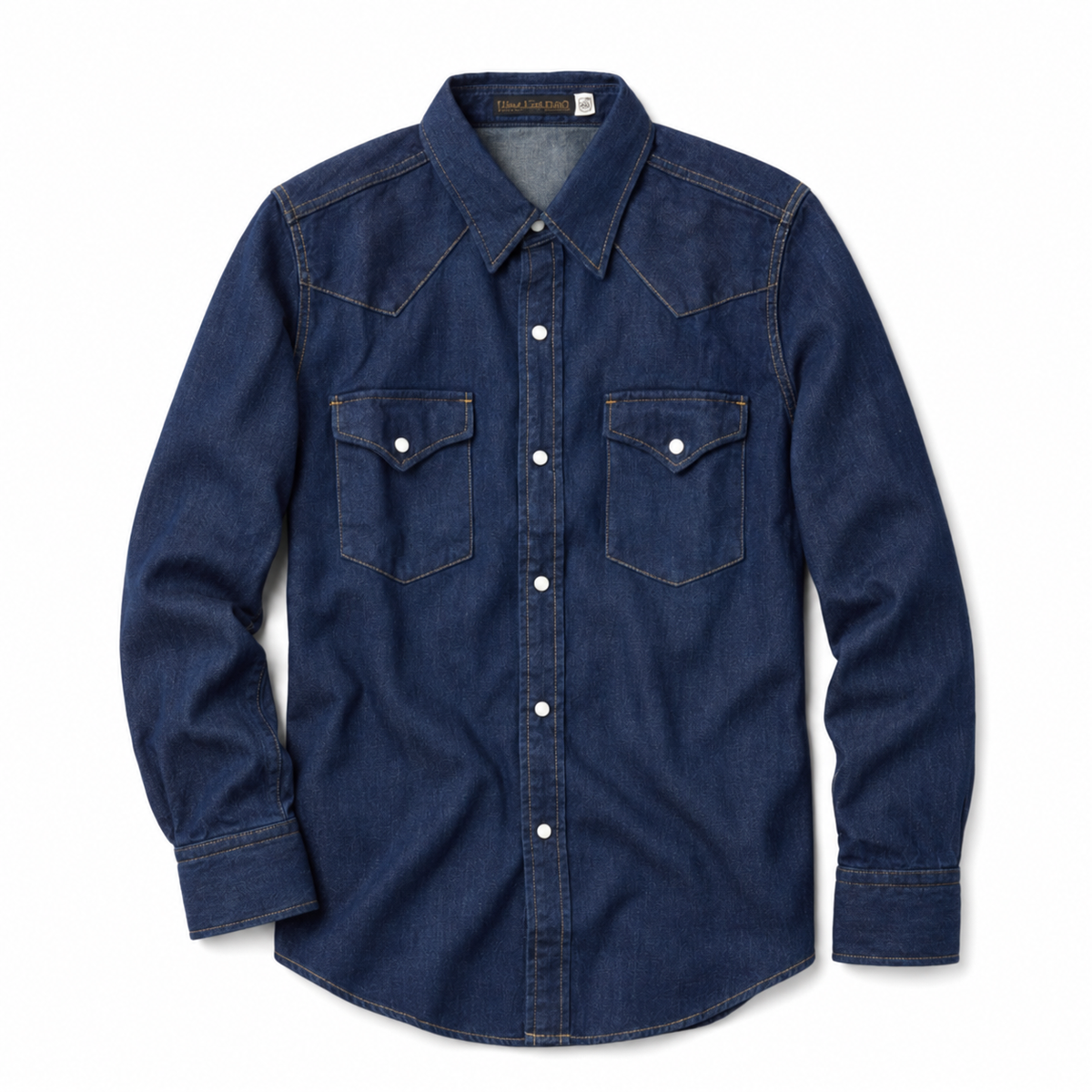indigo denim shirt