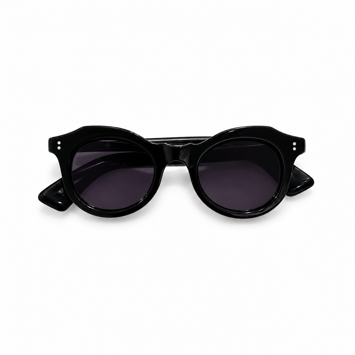 black glasses purple lens