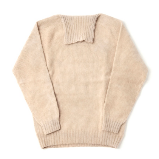 Beige sweater on a white background