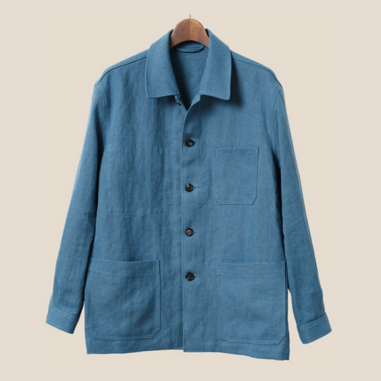 Kamakura - French Work Jacket Linen - Blue