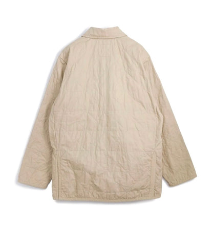 Lavenham unwadded worker jacket in stone color, showcasing durable outerwear with a classic design and rugged texture.