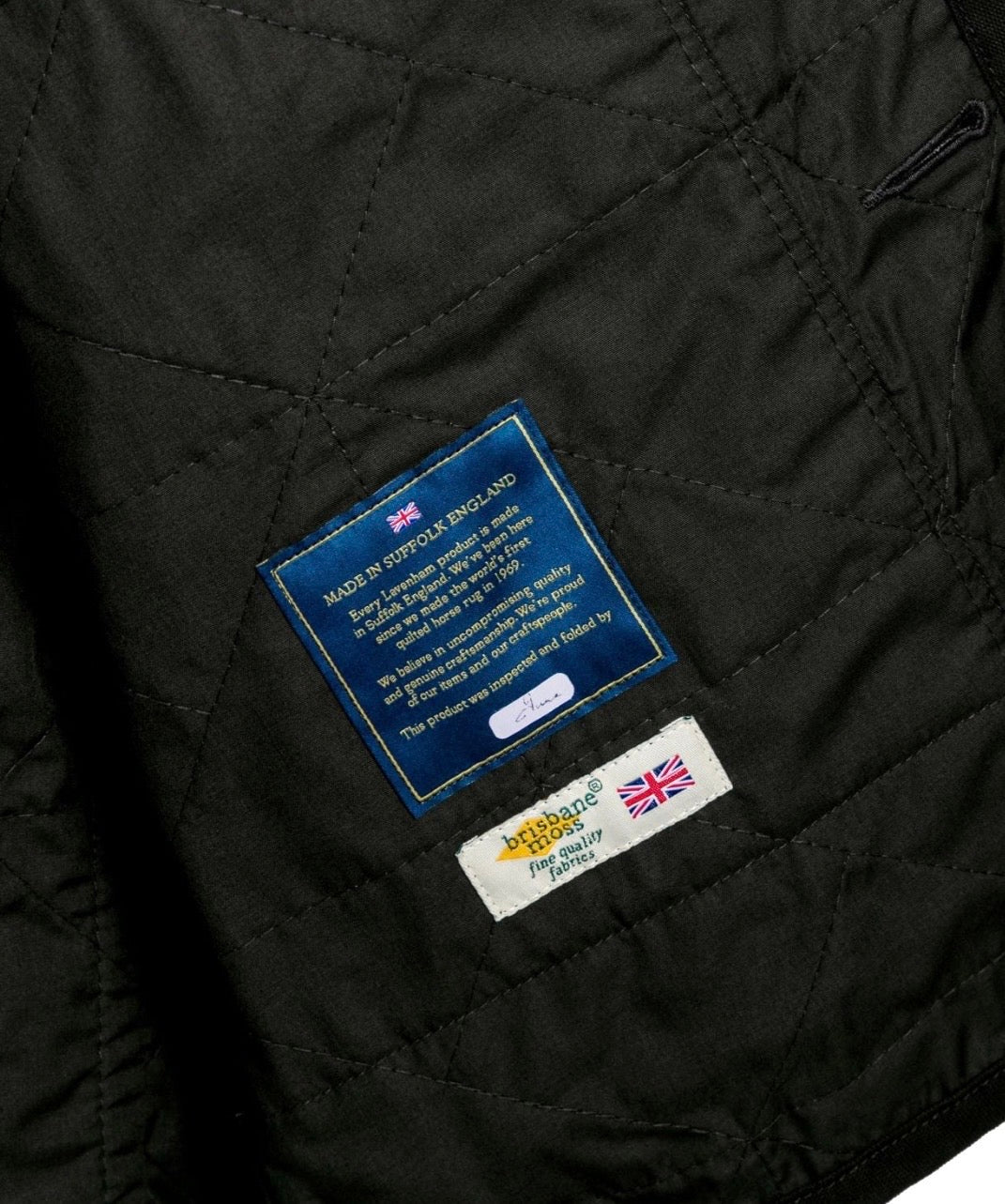 Lavenham unwadded black worker jacket, a durable outdoor outerwear piece with a classic design and sturdy fabric.