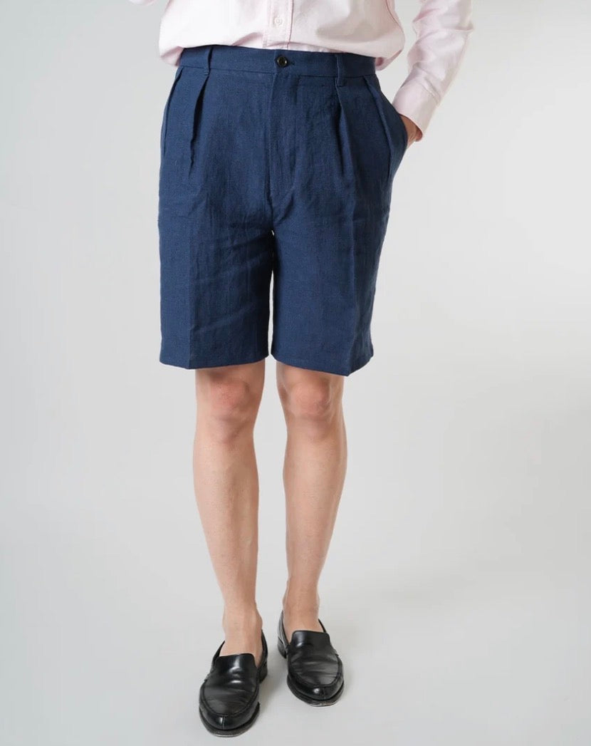Kamakura Linen Shorts - Navy