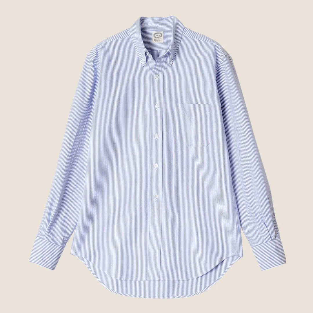 kamakura shirt blue seersucker