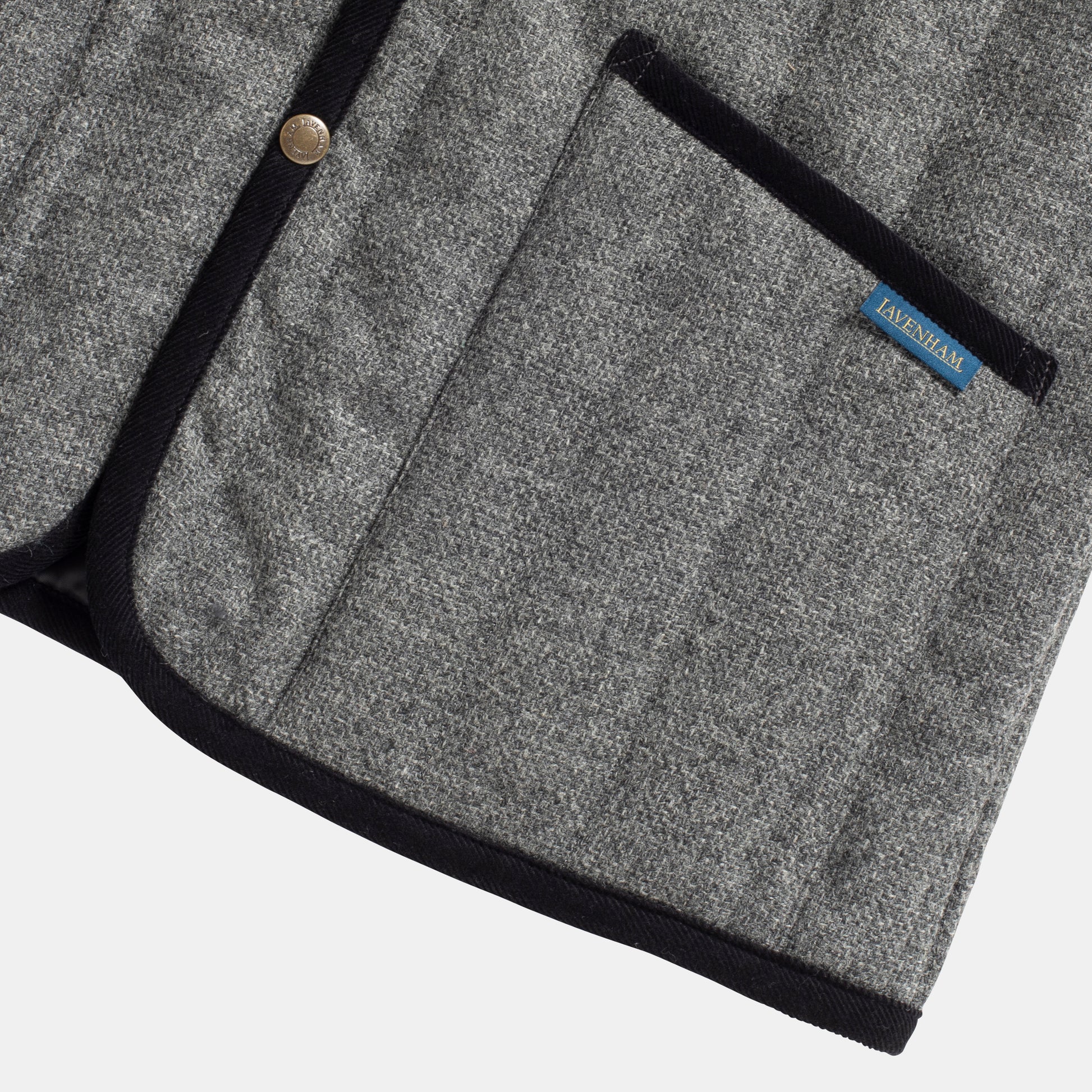 Lavenham - Raydon Jacket, Wool Grey Mix Pocket