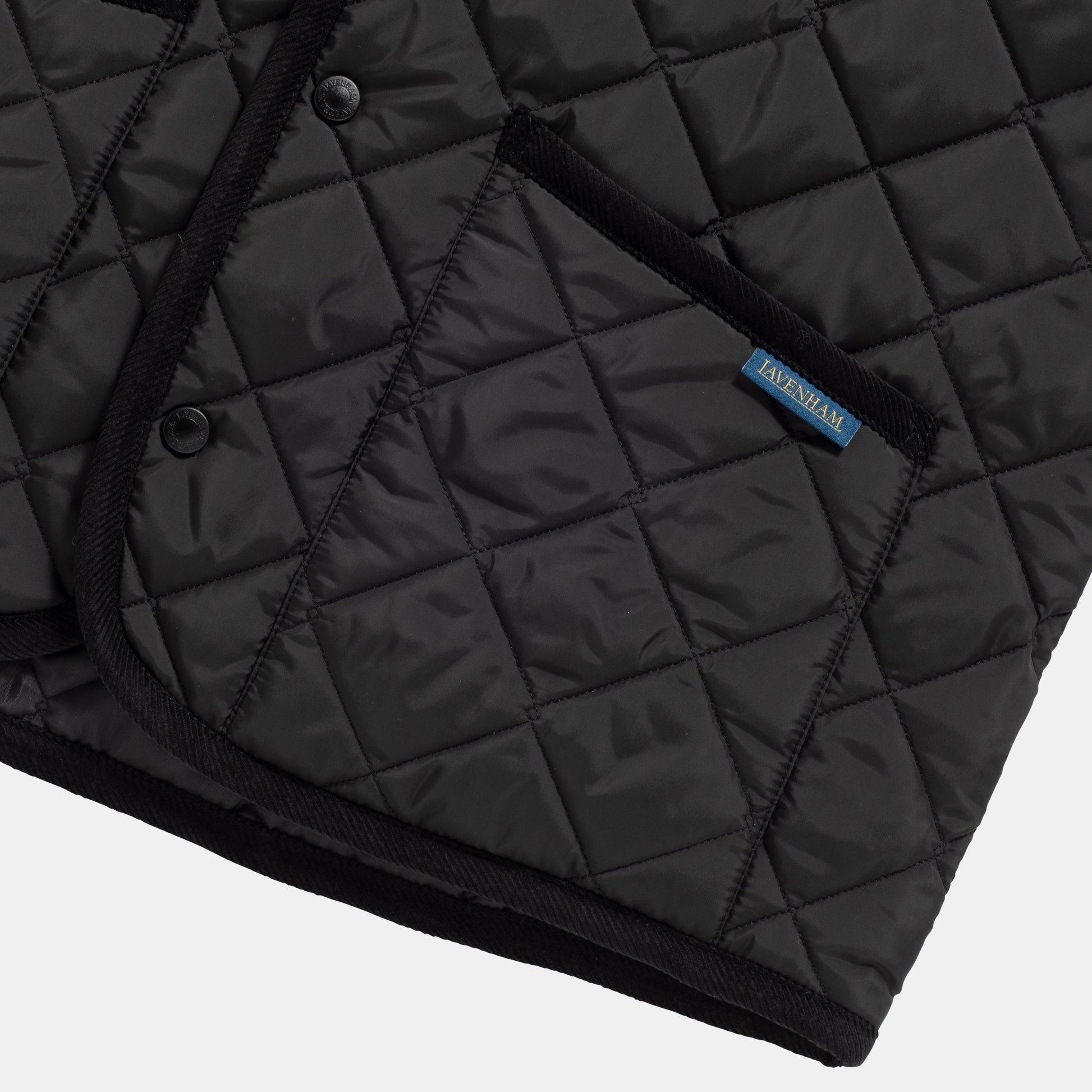 Lavenham Thornham Gilet Black Pocket detail