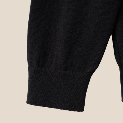 Mooncastle - Ice Cotton Mock Neck, Long Sleeve - Black