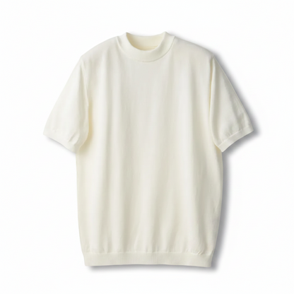 White t-shirt on a beige background