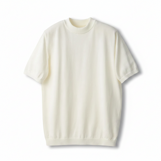 White t-shirt on a beige background