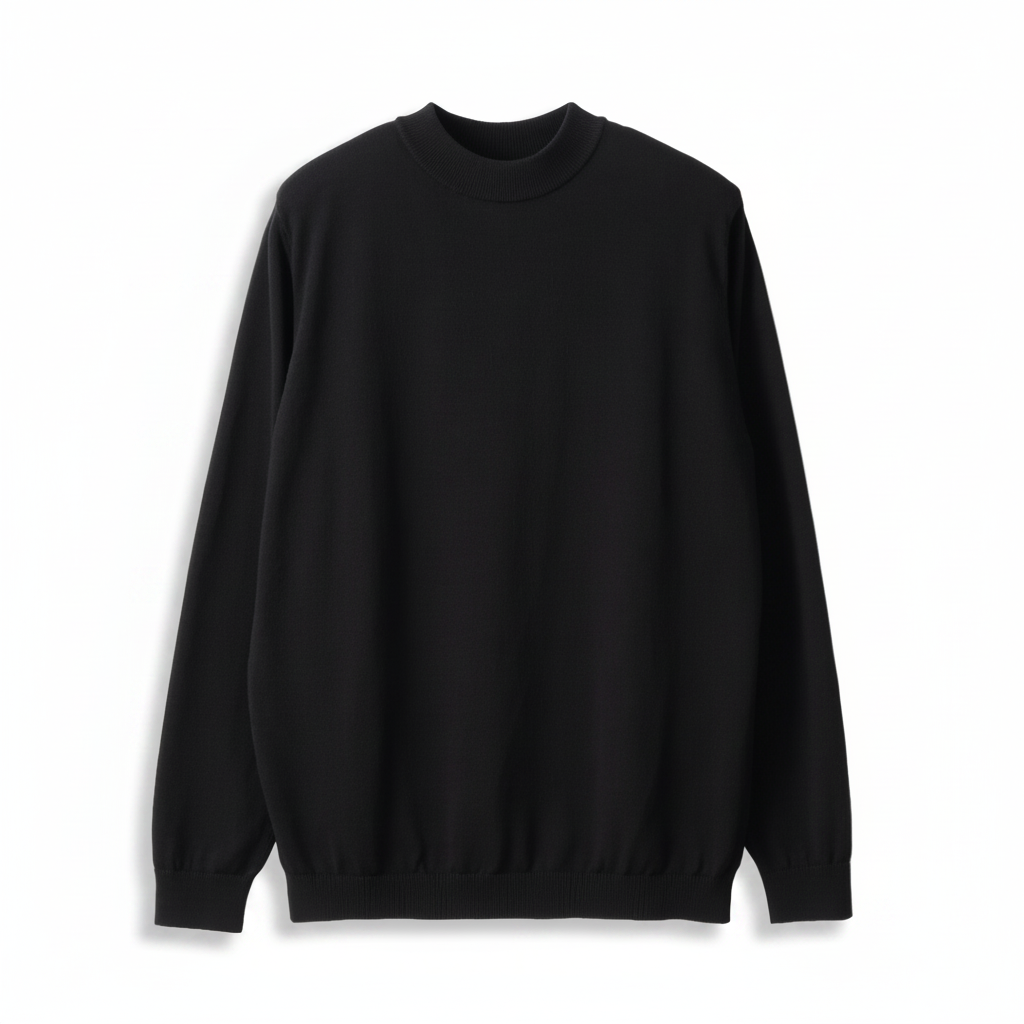 Black sweater on a beige background