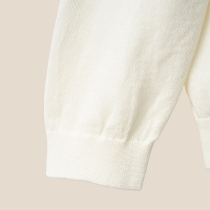 Mooncastle - Ice Cotton Mock Neck, Long Sleeve - Off White