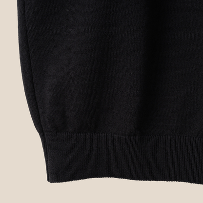 Mooncastle - Ice Cotton Polo, Short Sleeve - Black
