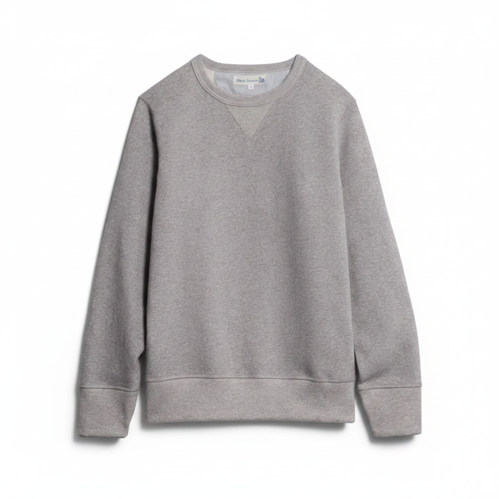 Gray sweatshirt on a white background