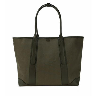 Adam’s Peach 055 tote bag in khaki canvas with sturdy handles, stylish accessory for daily use and casual outings.