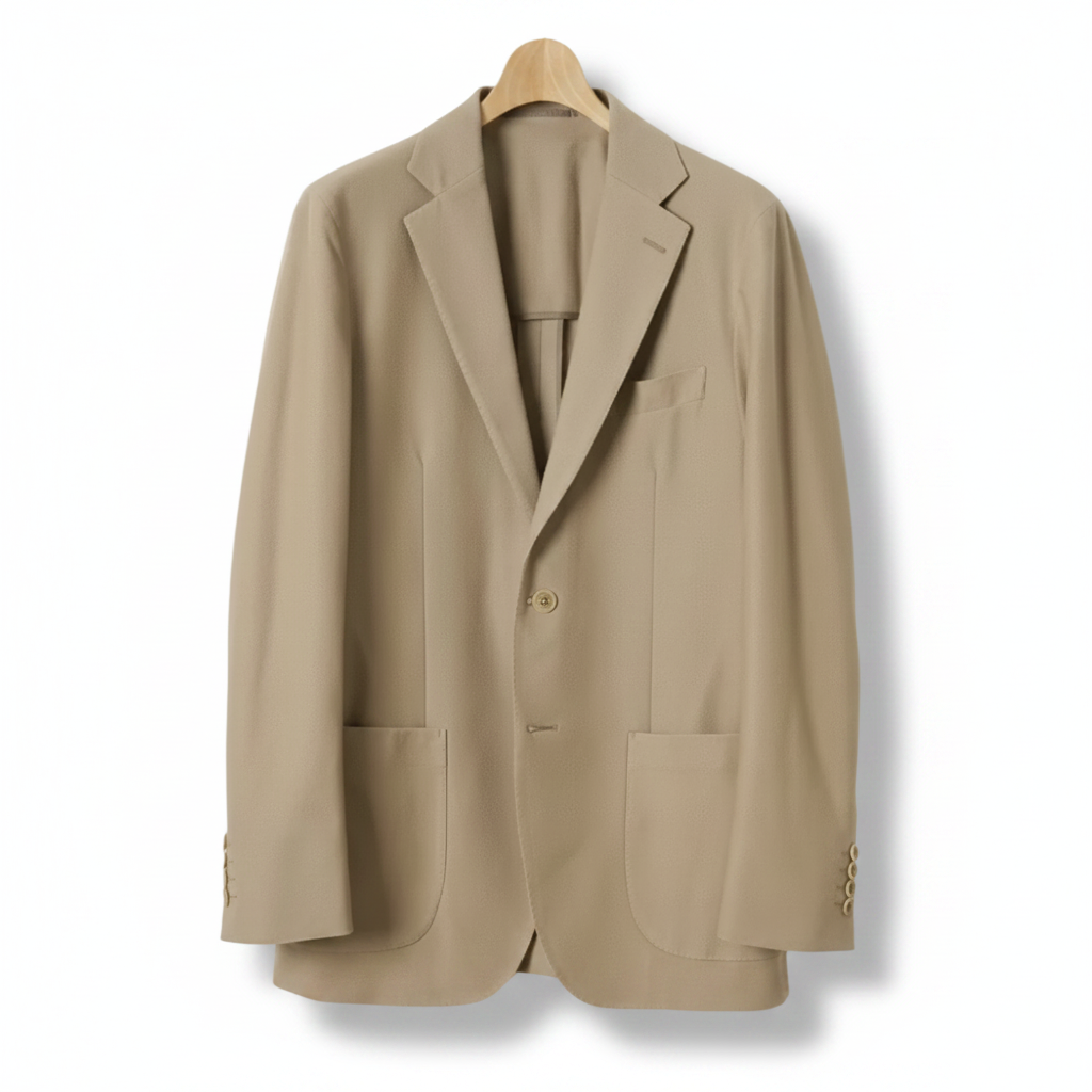 Beige blazer on a beige background