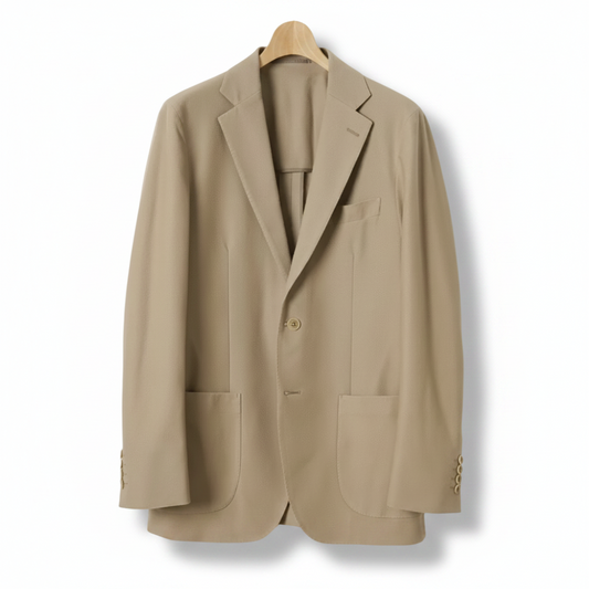 Beige blazer on a beige background