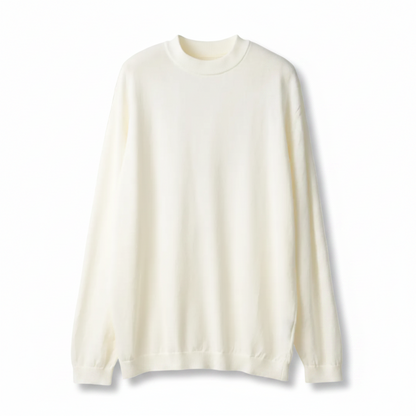 White sweater on a beige background