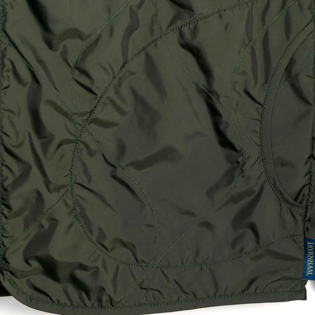 Lavenham olive windbreaker jacket featuring lightweight outerwear with a hood and front zipper, suitable for casual outdoor wear.
