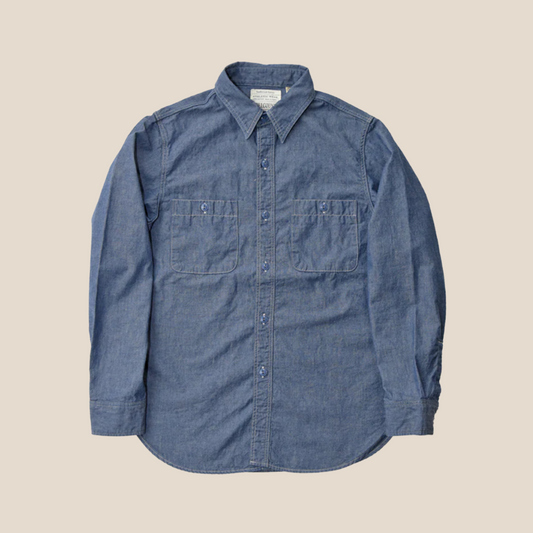 FULLCOUNT - Chambray Shirt 4810 - Blue