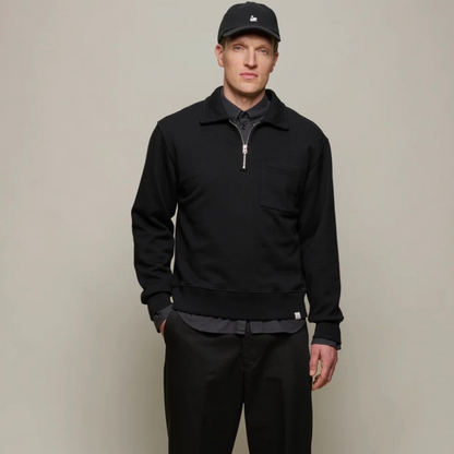 Merz b. Schwanen - Zip Collar Sweatshirt Black