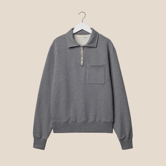 Merz b. Schwanen - Zip Collar Sweatshirt Grey