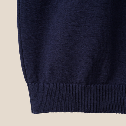 Mooncastle - Ice Cotton Polo, Short Sleeve - Navy
