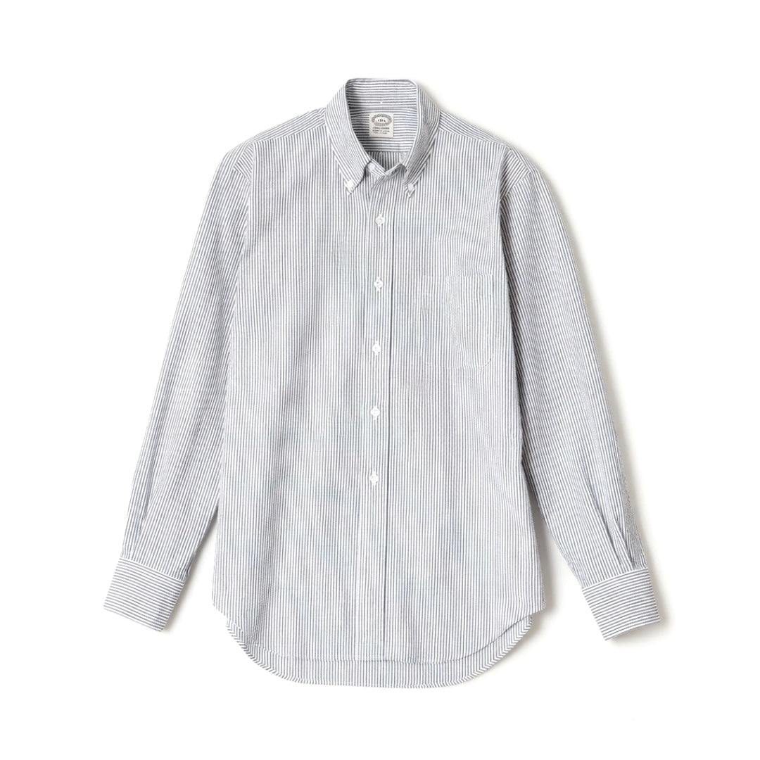 Kamakura Vintage IVY Button Down - Seersucker- Navy Stripe